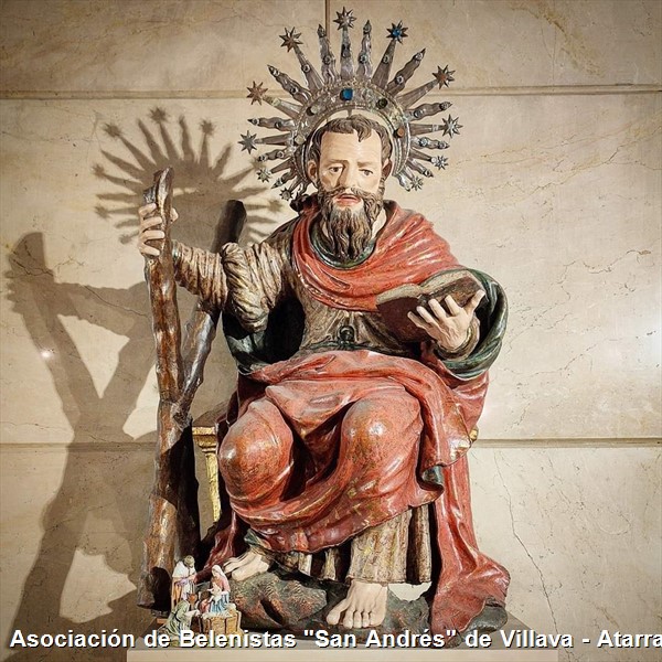 Imagen de San Andrés que se venera en su Iglesia de Villava